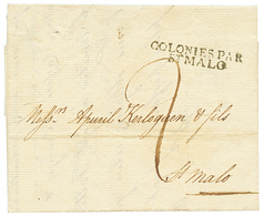 1816 COLONIES PAR ST MALO Sur Lettre Avec Texte De JERSEY Pour ST MALO. Superbe. - 1701-1800: Vorläufer XVIII