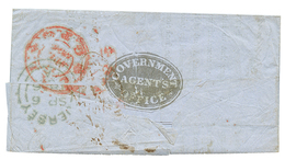 1856 Boxed INDIA On Entire Letter Datelined "FORT WILLIAM" To JERSEY. Superb. - 1701-1800: Precursori XVIII