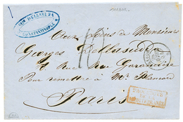 1854 Paquebot THABOR 26 Avril 54 + Taxe 10 Sur Lettre Avec Texte De CONSTANTINOPLE Pour PARIS. TB. - Schiffspost