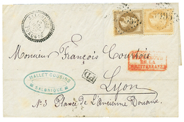 1870 10c(n°28) + 30c(n°30) Obl. GC 5095 + SALONIQUE TURQUIE Sur Lettre Pour La FRANCE. TTB. - Altri & Non Classificati
