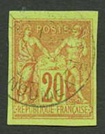 NOUVELLE CALEDONIE : COLONIES GENERALES 20c SAGE TTB Margé Obl. NOUMEA. TB. - Altri & Non Classificati