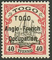 TOGO ANGLO-FRENCH OCCUPATION 40pf(n°38) Neuf * Trace De Charnière Trés Légère. Cote 750€. Certificat HOLCOMBE (1994) & S - Altri & Non Classificati