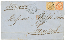 GUADELOUPE : 1861 AIGLE 10c + 40c Sur Lettre De POINTE A PITRE Pour La FRANCE. TB Date. TB. - Sonstige & Ohne Zuordnung