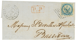 GUADELOUPE : 1867 20c AIGLE TTB Margé + P.P Encadré Sur Lettre De POINTE A PITRE Pour La FRANCE. TTB. - Otros & Sin Clasificación