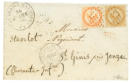 MARTINIQUE : 1863 AIGLE 10c + 40c + FORT DE FRANCE MARINIQUE Sur Lettre Pour La FRANCE. TTB. - Altri & Non Classificati