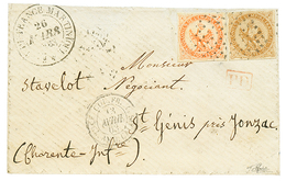 MARTINIQUE : 1863 AIGLE 10c + 40c + FORT DE FRANCE MARINIQUE Sur Lettre Pour La FRANCE. TTB. - Other & Unclassified