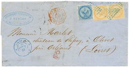 REUNION : 1867 AIGLE 20c + Paire 40c Sur Lettre(pd) De ST DENIS Pour La FRANCE. Double Port. TB. - Sonstige & Ohne Zuordnung