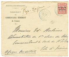 NOUVELLES HEBRIDES Pour La COTE D' IVOIRE : 1908 NOUVELLE HEBRIDES 10c Obl. PORT-VILA Sur Env. Avec Texte Pour Un Milita - Altri & Non Classificati