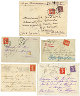 COTE D' IVOIRE : 1908/16 Lot 5 Lettres De FRANCE Pour HAUT SASSANDRA, TOUMODI, BOUGOUANOU, NZI-COMOË, SABONA ..... TB. - Otros & Sin Clasificación