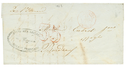 1852 POSTES AUX LETTRES à CAYENNE + Taxe 35 D.T Rouge (rare) Sur Lettre Avec Texte De CAYENNE. TTB. - Altri & Non Classificati