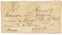 "BAGNARD Interné à ST MAURICE (camp Au Sud De ST LAURENT) : 1873 GUYANE CAYENNE + Taxe 6 Sur Lettre Avec Texte De Prison - Other & Unclassified