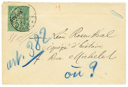 1893 5c Surchargé GUYANE Obl. CAYENNE Sur Enveloppe Trés Currieuse Adressée "7 Rue MICHELET". Mention Manuscrite "ART. 3 - Altri & Non Classificati