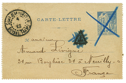 "ST JEAN DU MARONI" : 1912 Entier 15c COLONIES GENERALES Obl. SAINT JEAN DU MARONI Pour La FRANCE. Verso, ST LAURENT DU  - Sonstige & Ohne Zuordnung