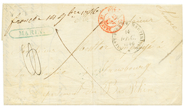 MARTINIQUE : 1846 Cachet Rare MARIN + "FRANCHE 14 9bre 1846" Sur Lettre Avec Texte De MARIN Pour La FRANCE. Quelques Let - Otros & Sin Clasificación