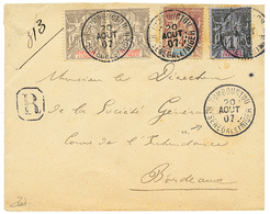 HAUT SENEGAL ET NIGER : 1907 Mixte HT SENEGAL ET NIGER 15c(x2) + SOUDAN 1c + 4c Obl. TOMBOUCTOU HT SENEGAL ET NIGER Sur  - Sonstige & Ohne Zuordnung