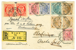 1904 AUSTRIA 3h(x2) +5h+ 10h(x2)+ 20h+ 25h Canc. WIEN + CRETE POSTAGE DUE 5l + 20l On REGISTERED Envelope From WIEN To R - Sonstige & Ohne Zuordnung