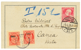 1910 AUSTRIA P./Stat 10p Canc. INNSBRUCK 2 To CANEA (CRETE) Taxed On Arrival With GREEK POSTAGE DUES 10l + 20l Canc. XAN - Sonstige & Ohne Zuordnung