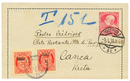 1910 AUSTRIA P./Stat 10p Canc. INNSBRUCK 2 To CANEA (CRETE) Taxed On Arrival With GREEK POSTAGE DUES 10l + 20l Canc. XAN - Altri & Non Classificati