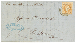 "BEYROUTH" : 1873 15s Canc. BERUTTI On Entire Letter Via ALEXANDRIE & TRIESTE To ZITTAU (SAXE). Vvf. - Eastern Austria