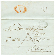 1853 AGENZI DEL LLOYD AUSTRIACO CANEA On Entire Letter To TRIESTE. RARE. Supeb Quality. - Levante-Marken