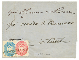 "CANEA" : 1867 5s + 10s Canc. CANEA/7.OTTO On Cover To TRIESTE. Scarce. Vvf. - Eastern Austria