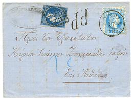 "CANDIA" : 1873 10s Canc. CANDIA + GREECE 20l On Entire Letter To ATHENES. Vf. - Oriente Austriaco