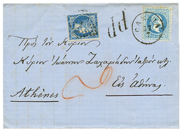 "CANDIA" : 1874 10s Canc. CANDIA + GREECE 20l On Entire Letter To ATHENES. Vf. - Eastern Austria