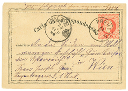"PREVESA" : 1880 P./Stat 5 Soldi Canc. PREVESA To WIEN. Rare. Superb. - Levante-Marken