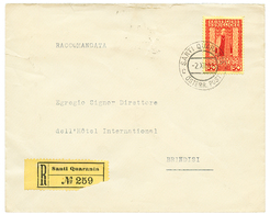 "SANTI QUARANTA" : 1915 50c Canc. SANTIQUARANTA On REGISTERED Envelope To BRINDISI. Scarce. Vf. - Oriente Austriaco
