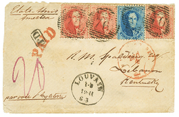 BELGIUM : 1863 20c + 40c(x3) On Envelope From LOUVAIN To LEBANON (USA). Scarce. Vvf. - Altri & Non Classificati