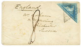 CAPE OF GOOD HOPE : 1855 4d + "8" Tax Marking On Envelope From CAPETOWN To ENGLAND. Vf. - Kap Der Guten Hoffnung (1853-1904)