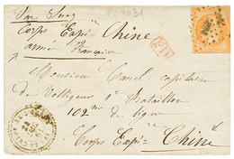 "French EXPEDITION In CHINA" : 1861 FRANCE 40c (just Touched) Canc. On Envelope Via SUEZ To CORPS EXPEDITIONNAIRE CHINE, - Sonstige & Ohne Zuordnung