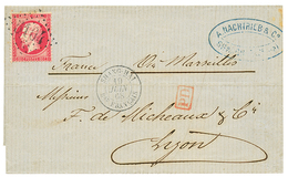 CHINA - French P.O. : 1868 FRANCE 80c Canc. GC 5104 + SHANGHAI Bau FRANCAIS On Cover To FRANCE. Superb. - Sonstige & Ohne Zuordnung