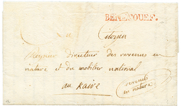 EGYPT - NAPOLEONIC Occupation : 1800 BENESOUEF In Red On Entire Letter Datelined "MINIET" To CAIRO. GREAT RARITY Of Very - Other & Unclassified