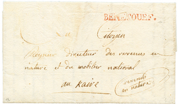 EGYPT - NAPOLEONIC Occupation : 1800 BENESOUEF In Red On Entire Letter Datelined "MINIET" To CAIRO. GREAT RARITY Of Very - Sonstige & Ohne Zuordnung
