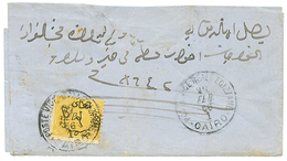 EGYPT : 1866 FIRST Issue 2P Canc. POSTE VICE REALI EGIZIANE CAIRO On Cover (fault) To SUEZ. RARE. Vf. - Other & Unclassified