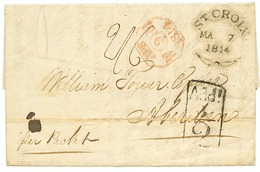 DANISH WEST INDIES : 1814 ST CROIX Fleuron On Entire Letter To ABERDEN (SCOTLAND). Very Few Covers Kwown. GREAT RARITY O - Altri & Non Classificati