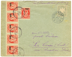 BAVARIA : 1909 2pf Canc. MUNCHEN On Envelope To LA CANEE (CRETE) Taxed On Arrival With GREEK POSTAGE DUES 1l(x5) + 5l Ca - Altri & Non Classificati