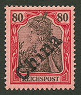 80pf Overprint CHINA (Michel N°14) Mint *. Signed BRUN. JÄSCHKE-LANTELME Certificate (2017) + HOLCOMBE (1991). RARE. Sup - Deutsche Post In China