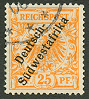 DSWA - 25pf (n°9) Used. Signed SCHELLER. Vf. - Deutsch-Südwestafrika