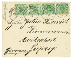 VORLAUFER : 1896 GERMANY 5pf(V46c)x 5 Canc. SWAKOPMUND On Cover To GERMANY. JÄSCHKE-LANTELME Certificate(2018). Vvf. - German South West Africa