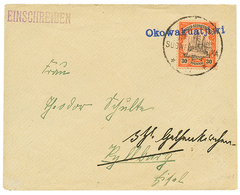 30pf Canc. Blue OKOWAKUATJIWI On REGISTERED Envelope To GERMANY. Superb. - German South West Africa