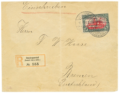 DSWA : 1907 5MARK Canc. SWAKOPMUND On REGISTERED Envelope To BREMEN. Signed BOTHE. Vvf. - German South West Africa