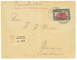 DSWA : 1907 5MARK Canc. SWAKOPMUND On REGISTERED Envelope To BREMEN. Signed BOTHE. Vvf. - Deutsch-Südwestafrika