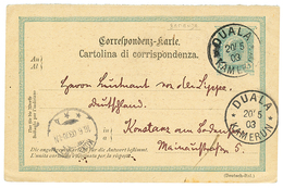 "BAMENDA - Precursor" : 1903 AUSTRIA P./Stat. 5h Datelined "BAMENDA"canc. DUALA KAMERUN To KONSTANZ. BAMENDA POST OFFICE - Kamerun