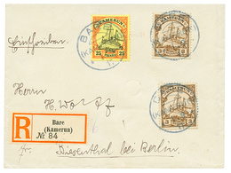 "BARE" : 1911 3pf(x2) + 25pf Canc. BARE On REGIOSTERED Envelope To BERLIN. Vvf. - Cameroun