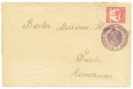 1913 10pf Canc. MOLUNDU + KAISERL. DEUTSCHE GRENZEXPEDITION On Envelope To DUALA. RARE. Dr Horst Walter LANTELME Certifi - Cameroun