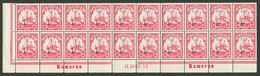 CAMEROONS - C.E.F : 1d On 10pf (n°3) Block Of 20 Mint ** With HAN H2563.12. Very Rare (unpriced MICHEL Catalogue). Super - Cameroun