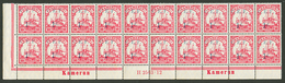CAMEROONS - C.E.F : 1d On 10pf (n°3) Block Of 20 Mint ** With HAN H2563.12. Very Rare (unpriced MICHEL Catalogue). Super - Kamerun