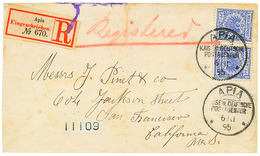 SAMOA - VORLAUFER : 1895 20pf(x2) Canc. APIA On REGISTERED Envelope To SAN FRANCISCO (USA). Signed MANSFELD. Vf. - Samoa
